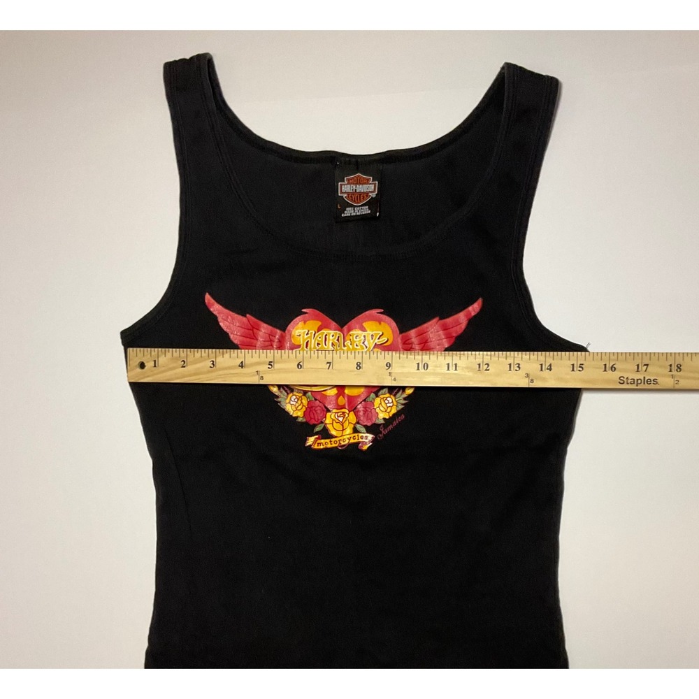 Harley Davidson Tank Top Womens Black Jamaica Large - Picture 5 of 5